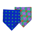 Bandana Reversibile per Cane in Cotone Floreale e Pois DixyStore