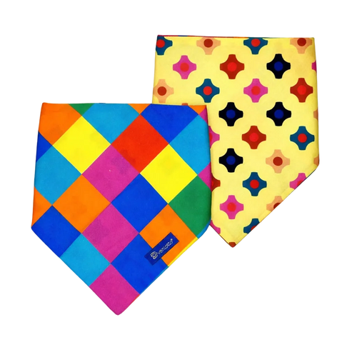 Bandana Reversibile per Cane Harlequin e Candy | Dventotto® DixyStore