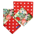 Bandana Reversibile per Cane Fiori e Pois Made in Italy | Dventotto® DixyStore