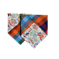 Bandana Reversibile per Cane in Cotone Floreale e Quadri | Dventotto® DixyStore