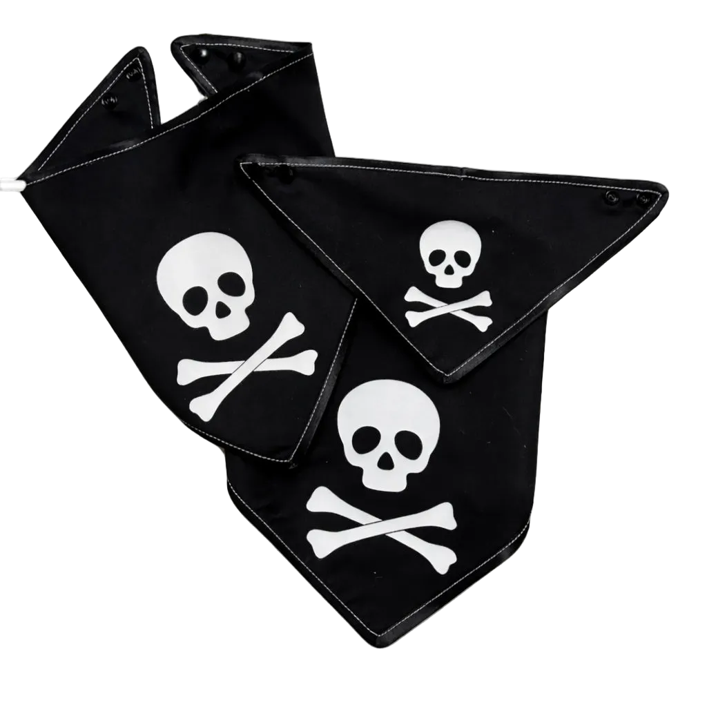 Bandana per Cane Jolly Roger con Bordo Satinato Made in Italy | Dventotto® DixyStore