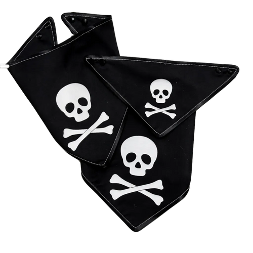 Bandana per Cane Jolly Roger con Bordo Satinato Made in Italy | Dventotto® DixyStore