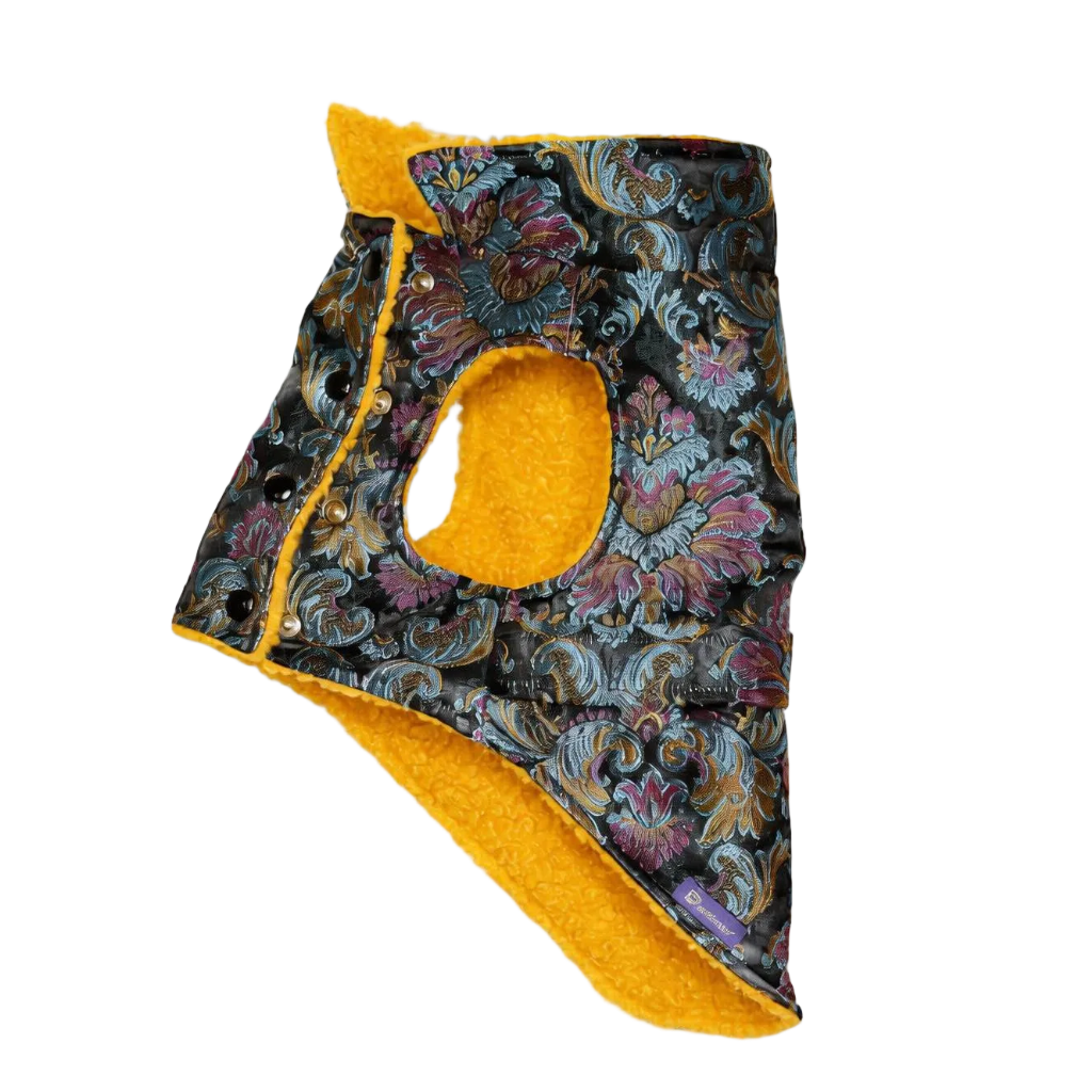 Cappotto per Cane Raffinato in Broccato Mod. Oriente | Dventotto® DixyStore