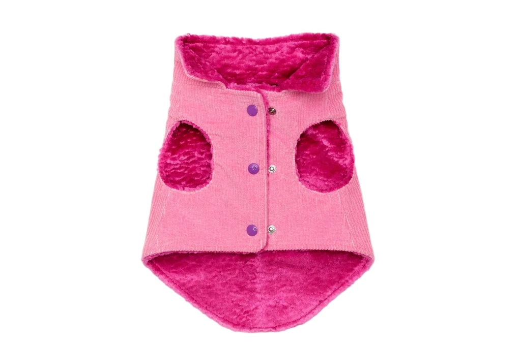 Cappotto per cane Nile Pink in velluto a coste Made in Italy | Dventotto® DixyStore