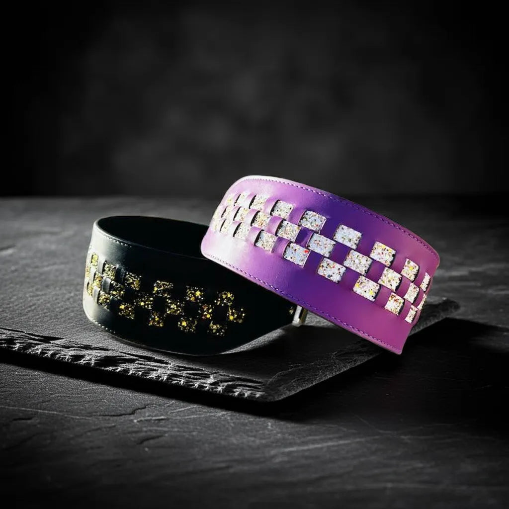 Set Collare e Guinzaglio Camilla in Pelle Italiana per Levrieri | Dventotto® DixyStore