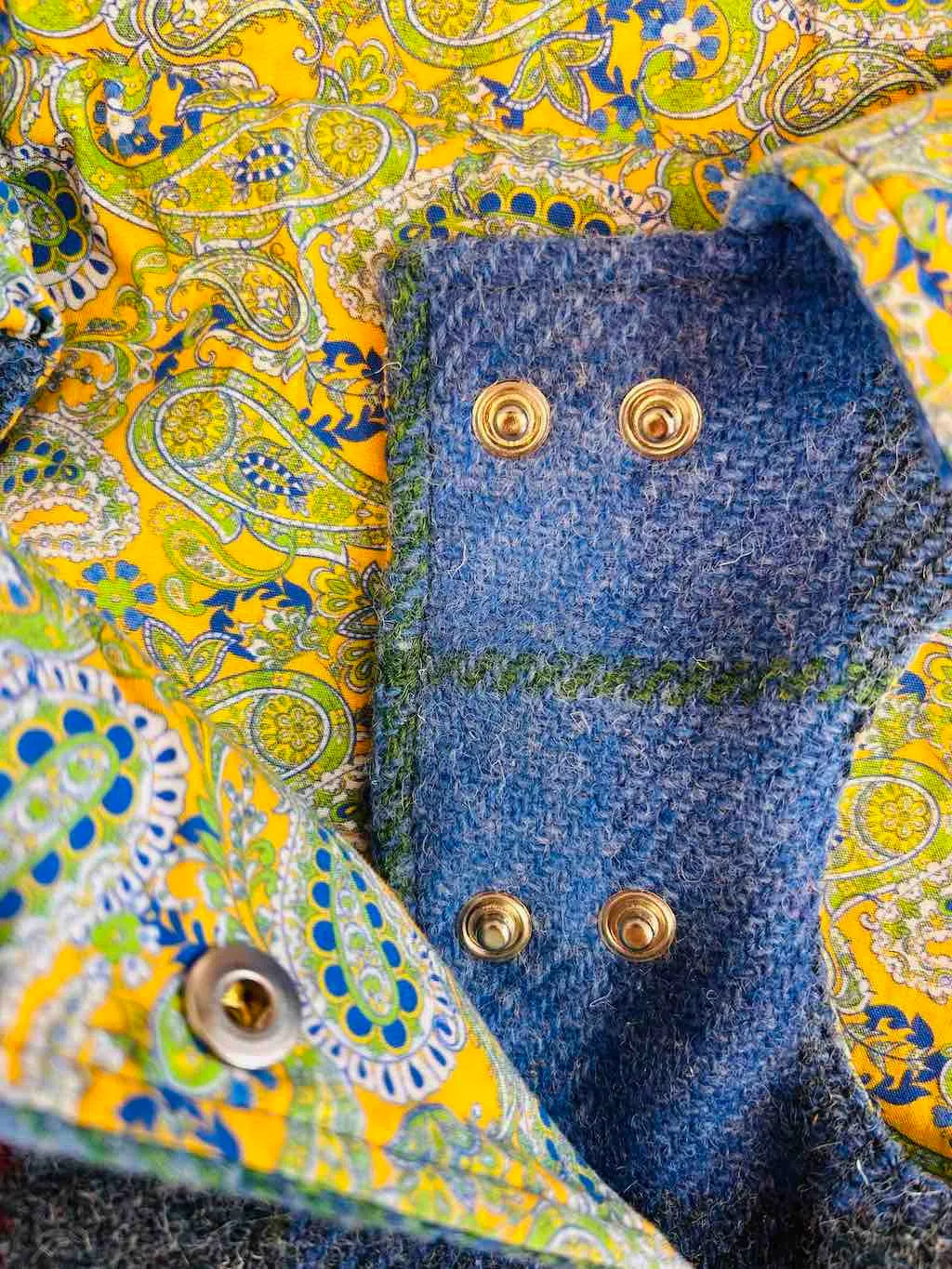Cappotto per Cane Hebrides Blu in lana Harris Tweed® | Dventotto® DixyStore