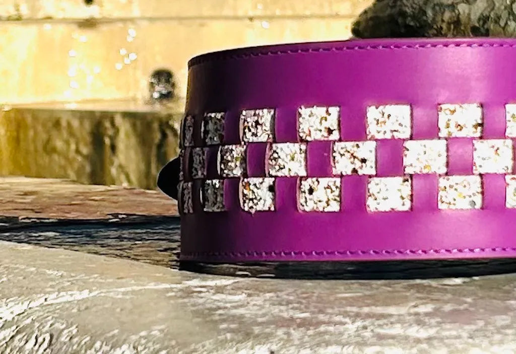 Set Collare e Guinzaglio Camilla in Pelle Italiana per Levrieri | Dventotto® DixyStore