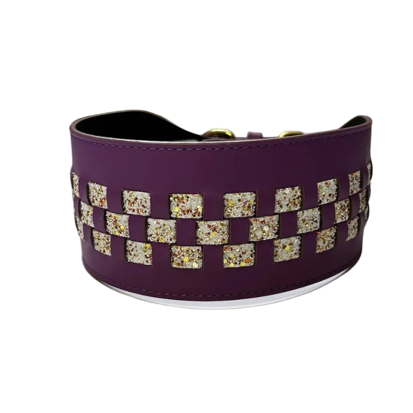 Set Collare e Guinzaglio Camilla in Pelle Italiana per Levrieri | Dventotto® DixyStore