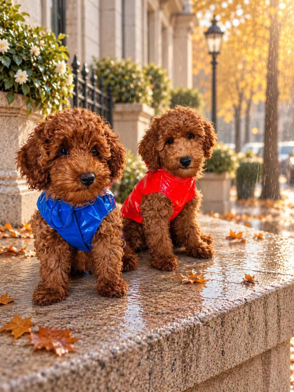 Impermeabile per Cane Croci — Rosso e Blue | DIXY'S DixyStore