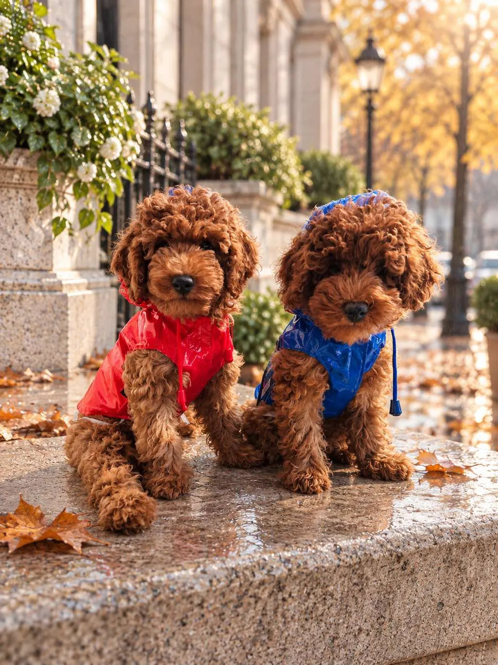 Impermeabile per Cane Croci — Rosso e Blue | DIXY'S DixyStore