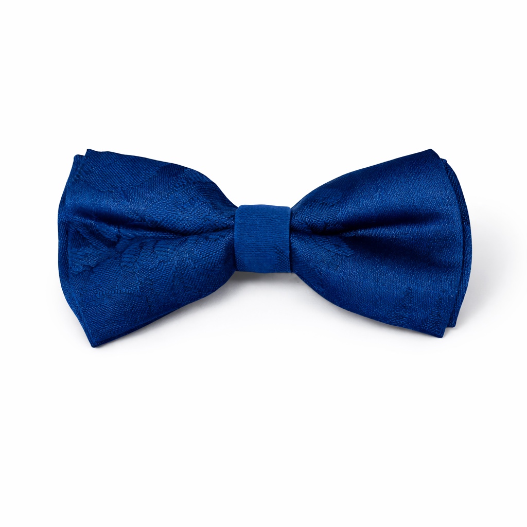 papillon per cani in cotone damascato blu fatto a mano. Blue damask cotton handmade dog bow tie