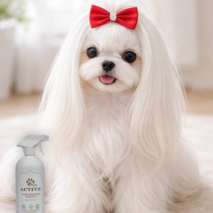 Maltese con Spray lisciante leave-in per cani con pantenolo e acido lattico per migliorare la scorrevolezza e la lucentezza del mantello / Leave-in straightening spray for dogs with panthenol and lactic acid to improve coat smoothness and shine