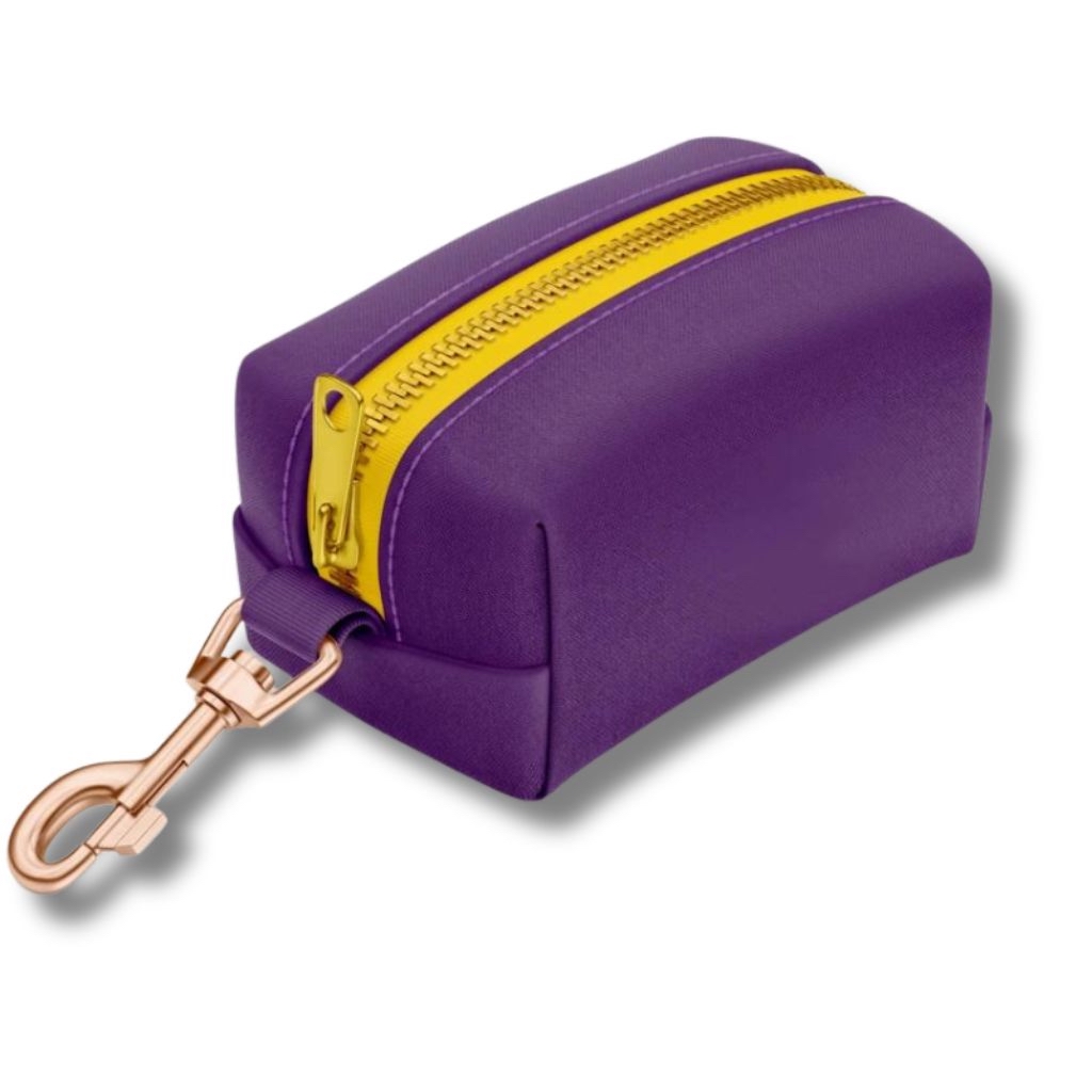 Set collare e guinzaglio cane Garden con collare viola e guinzaglio fantasia floreale. Garden dog collar set with purple collar and floral leash.